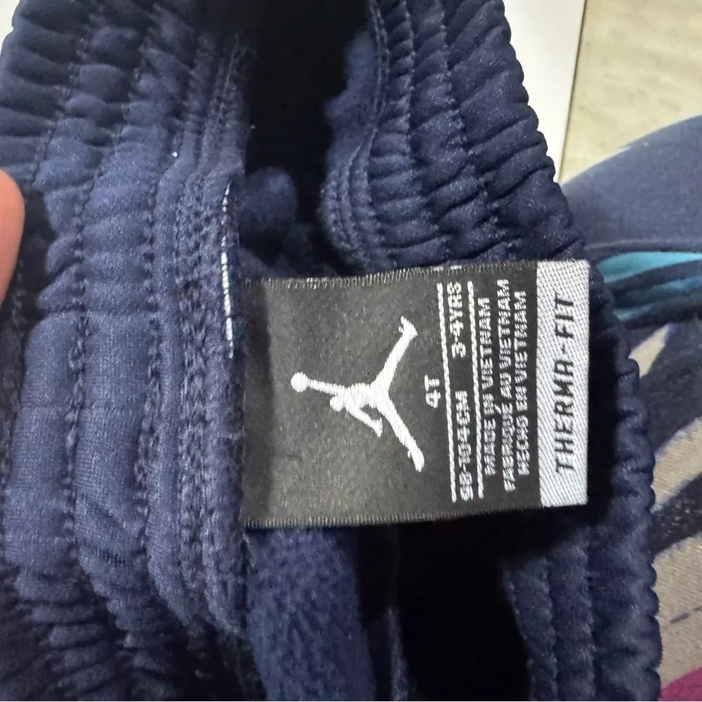 Nike Air Jordan Navy Blue Straight Leg Athletic Sweatpants